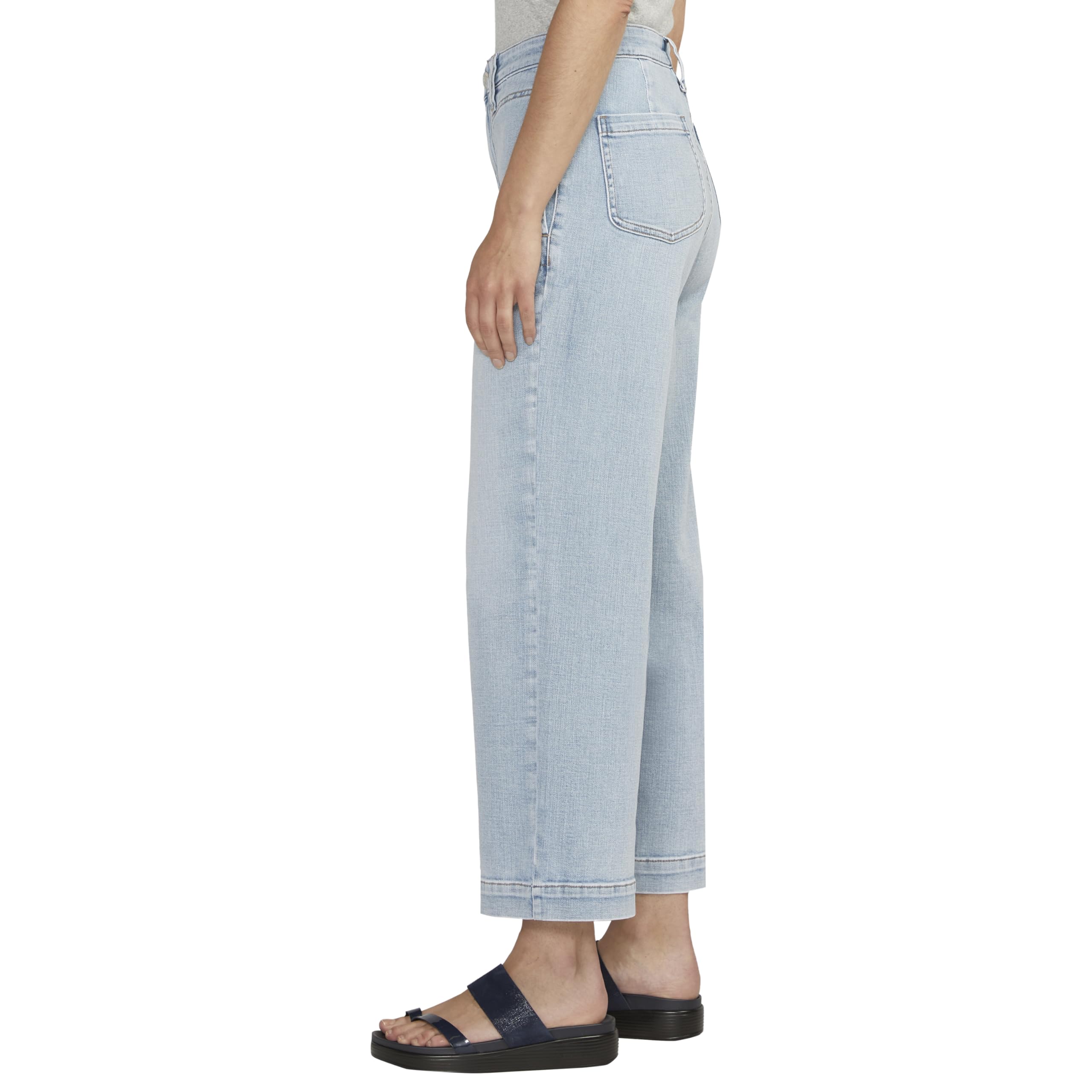 JAG Jeans Women's Sophia High Rise Wide Leg Cropped Jeans - Stretch Denim Pants for Casual & Office Wear - Comfortable Fashion for Everyday Outfits