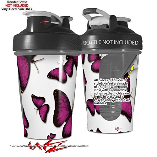 Decal Style Skin Wrap for Blender Bottle 20oz - Purple Butterfly Design | Waterproof Vinyl Sticker | Perfect for Gym, School & Outdoor Activities (Bottle Not Included)