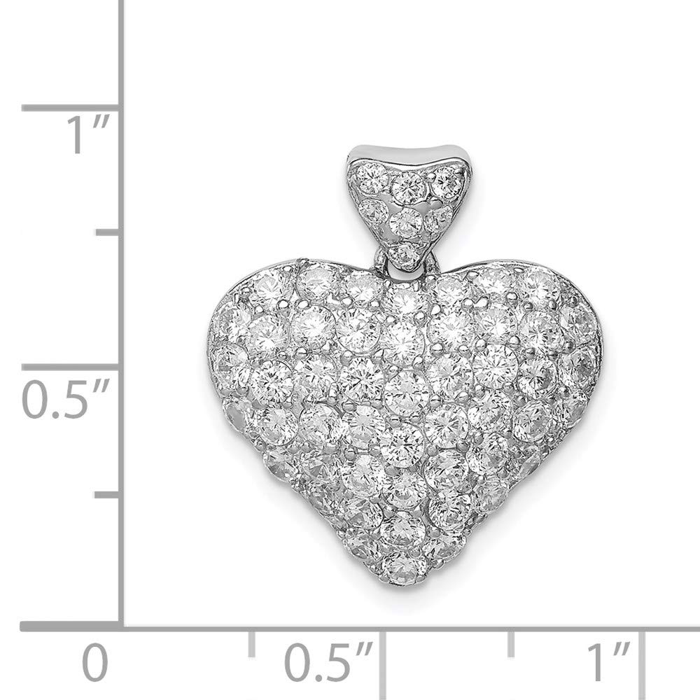 925 Sterling Silver Cubic Zirconia Heart Pendant Necklace for Women - Elegant Fine Jewelry Gift for Her - Perfect for Anniversary, Birthday & Valentine's Day Gifts