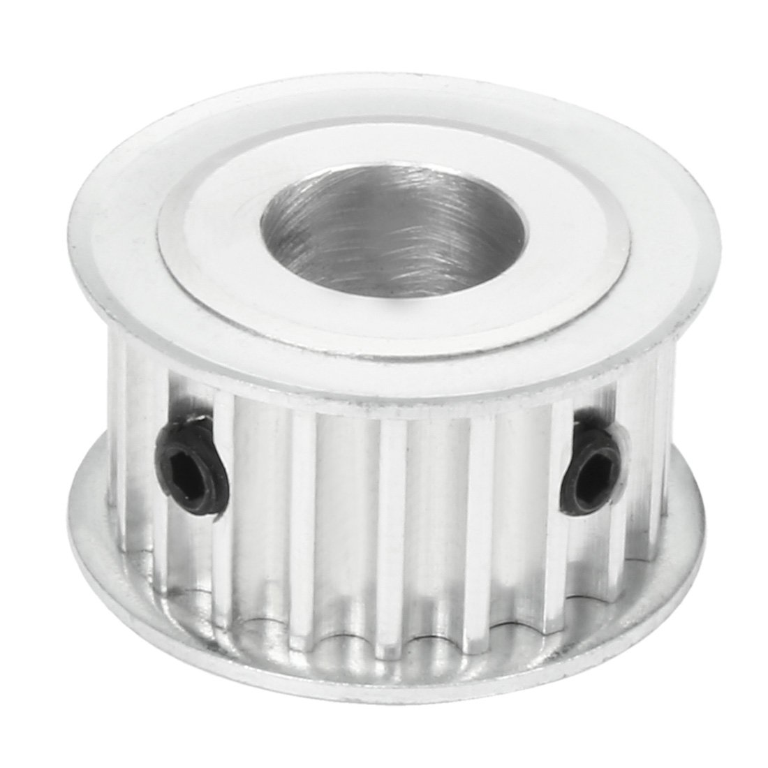 uxcell Aluminum 5M 20 Teeth 15mm Bore Timing Belt Idler Pulley Flange Synchronous Wheel for 15mm Belt - Compatible with 3D Printers, CNC Machines, and Industrial Automation Equipment
