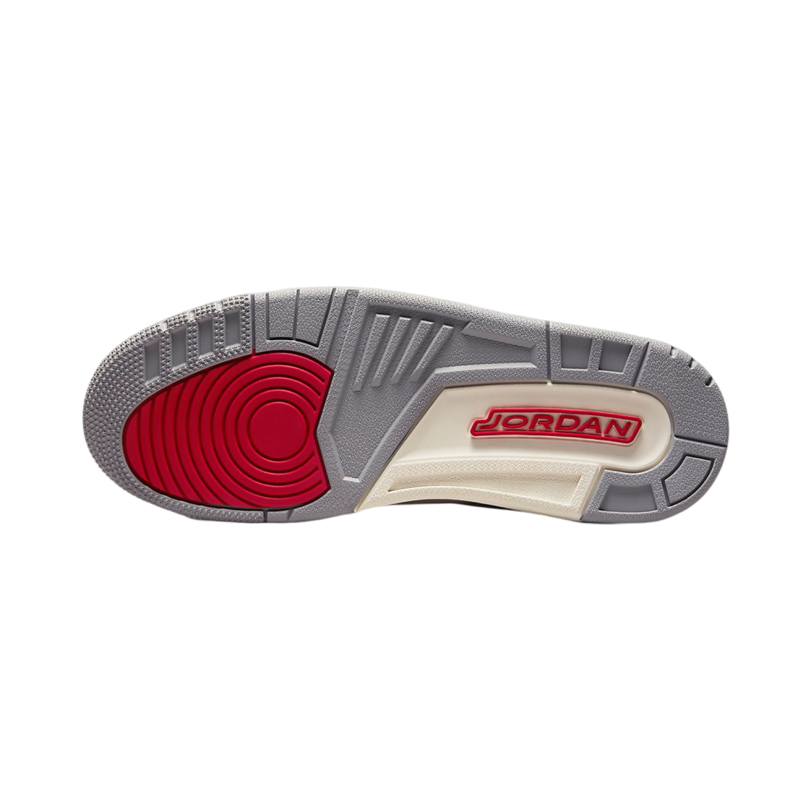 Air Jordan 3 Retro Sneakers - Muslin & University Red Colorway - Men's Basketball Shoes for Casual Wear & Street Style