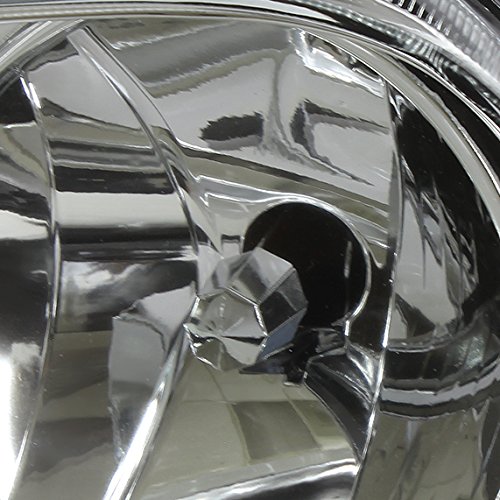 Auto Dynasty Pair of Chrome Housing Headlight Lamps + Tool Kit Compatible with VW Golf MK4 MK IV 1999-2002 - Upgrade for Better Night Visibility & Style