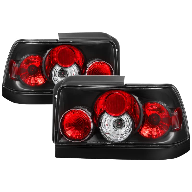 Spyder Auto 5007407 Euro Style LED Tail Lights - Black/Clear Smoke Lens - Compatible with BMW 3 Series E46 (1999-2005) - Enhances Rear Visibility & Style for Night Driving