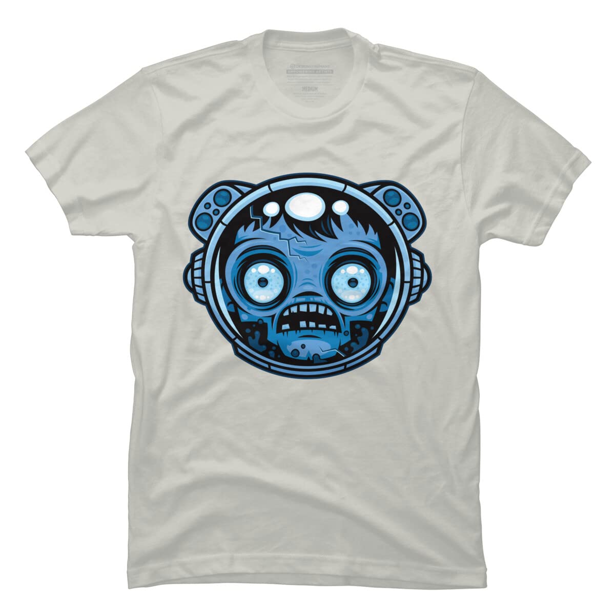Fizzgig Zombie Astronaut Graphic T-Shirt for Men - Cool Sci-Fi Horror Design - Perfect for Halloween, Cosplay & Casual Wear