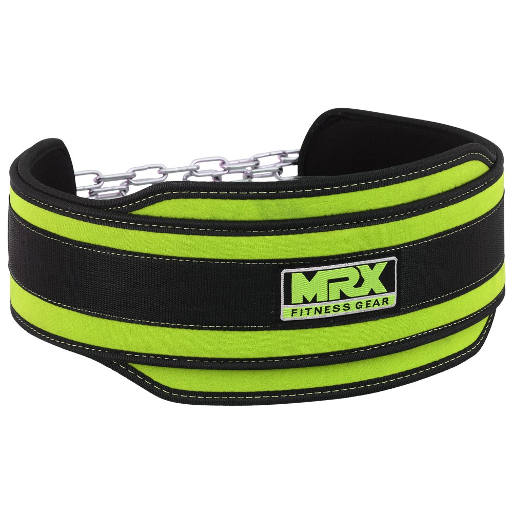 MRX Weight Lifting Belt with Metal Chain - Adjustable Dip Belt for Strength Training, Powerlifting & Gym Workouts - Perfect for Deadlifts, Pull-ups & CrossFit Exercises