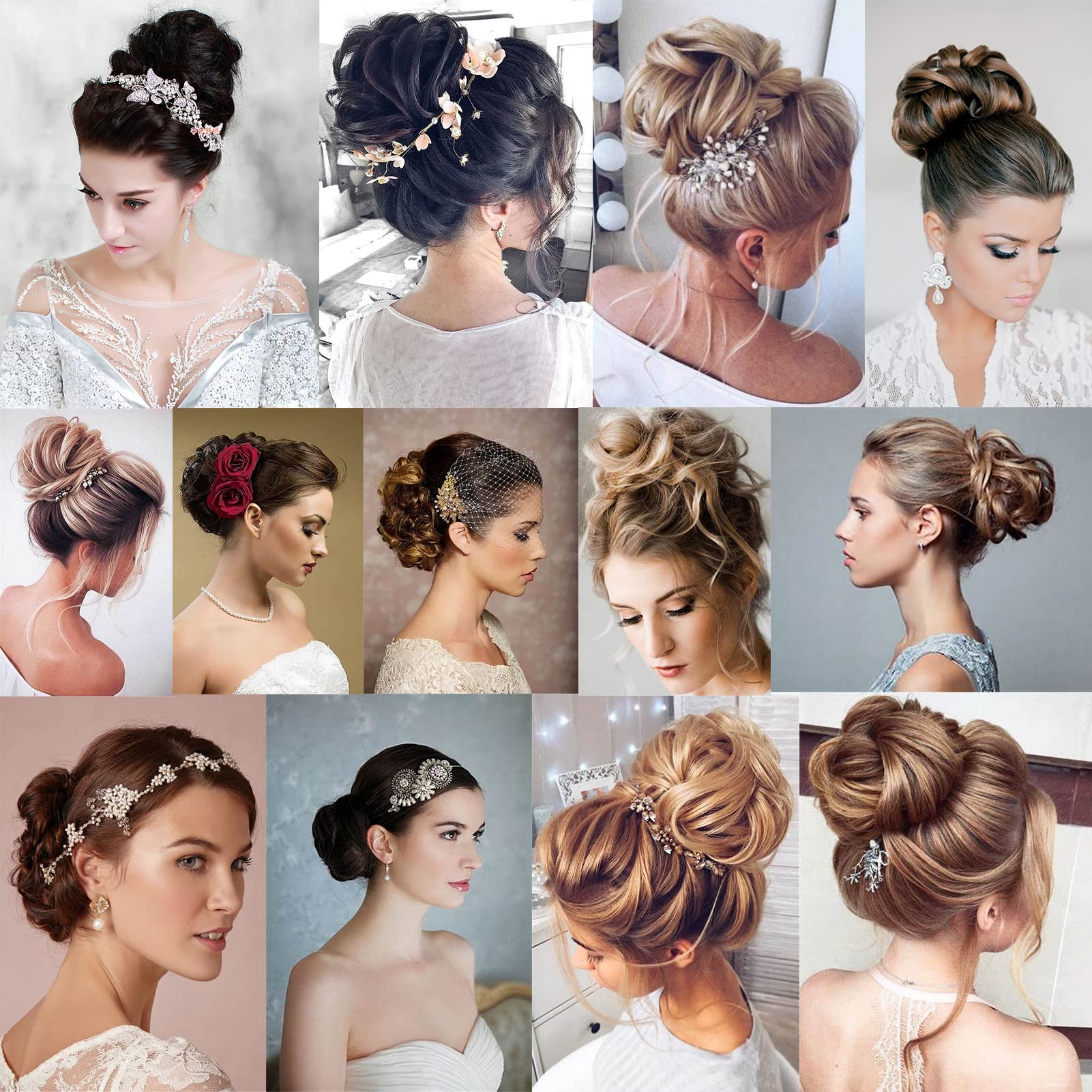 Cybelleza Scrunchy Bun Updo Hairpiece - Wavy Curly Messy Hair Donut for Ponytail Extensions (Lake Blue) | Perfect for Bridal, Prom, Party & Everyday Hairstyles