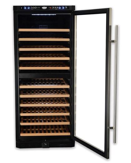 Europace EWC 6110S 110 Bottle Wine Cooler Refrigerator - Dual Zone Temperature Control for Red & White Wines - Perfect for Home Bars, Restaurants, and Wine Cellars