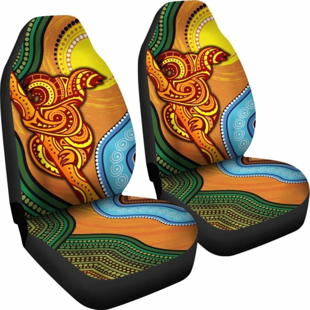 Premium Australian Aboriginal Dot Painting Koala Car Seat Covers - Durable & Stylish Protection for Cars, SUVs & Trucks - Perfect for Road Trips, Daily Commutes & Gift Giving