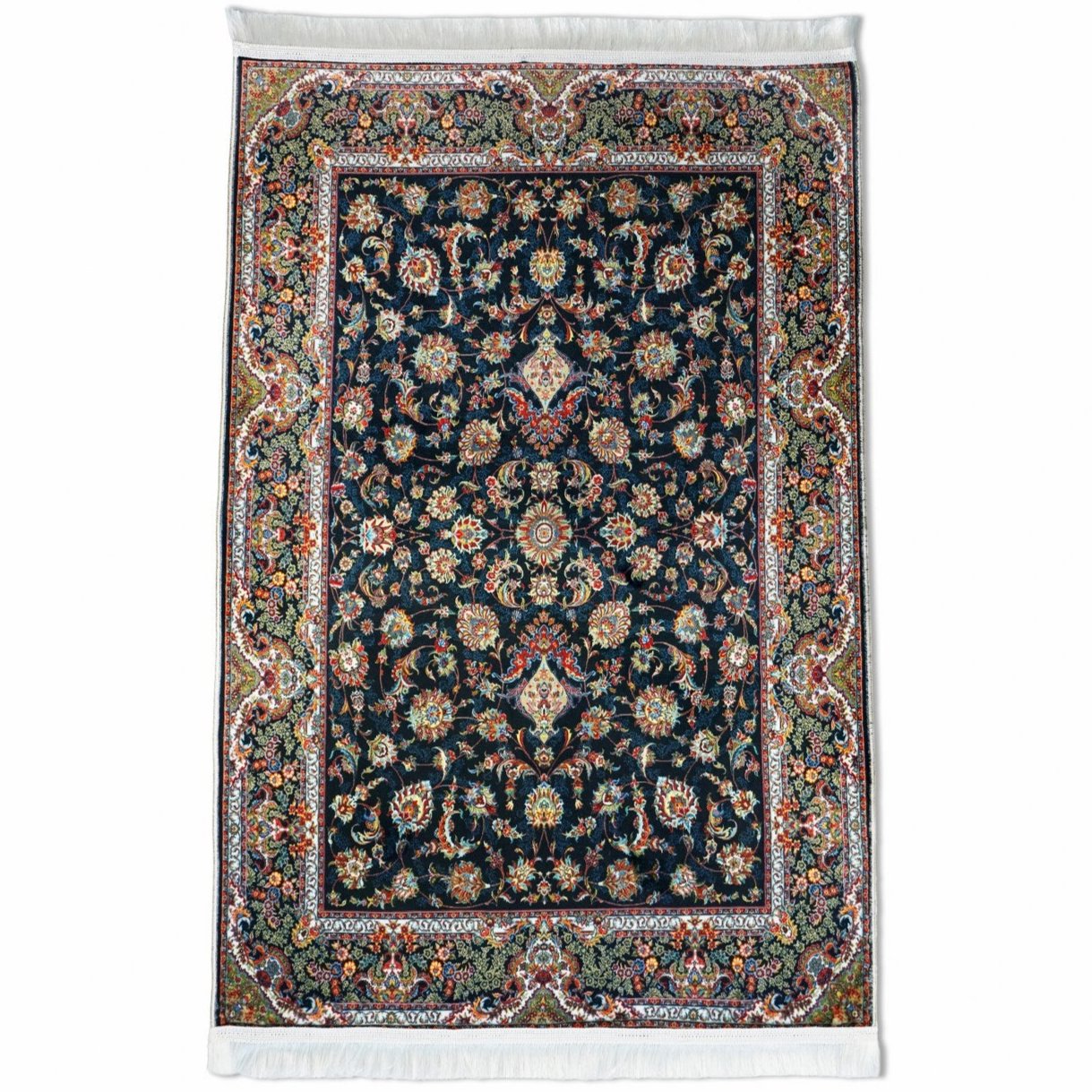 Premium Muslim Prayer Rug - Black & Floral Design Islamic Prayer Mat for Home, Mosque & Travel | Non-Slip & Portable for Daily Salah Prayers