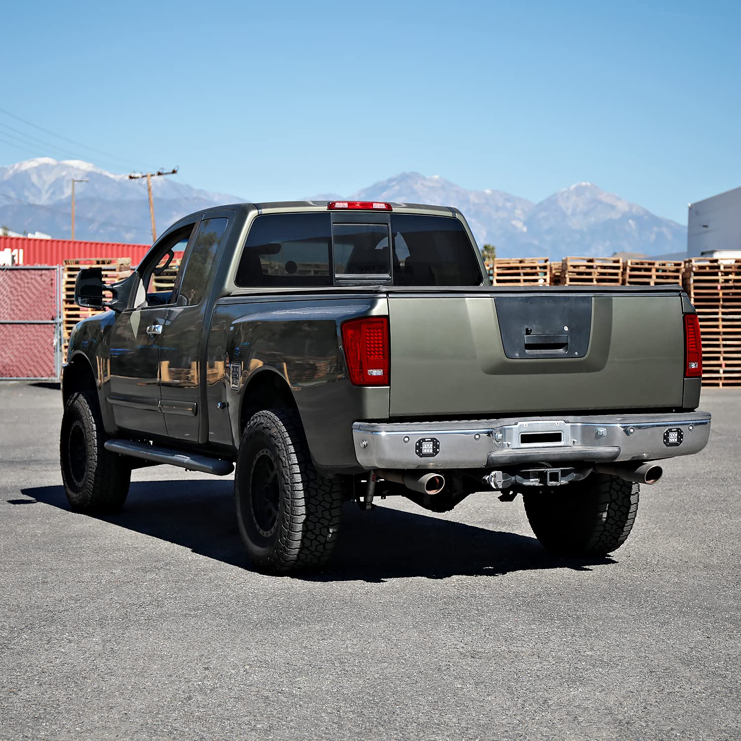 Spec-D Tuning Red LED Tail Lights with LED Light Bar for 2004-2015 Nissan Titan - Left & Right Pair Assembly - Upgrade Your Truck's Style & Visibility for Night Driving & Custom Look