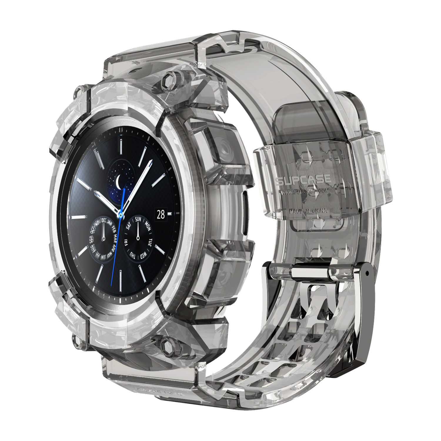 Samsung Galaxy Watch 3 45mm Case with Unicorn Beetle Pro Clear Protective Band - Durable Smartwatch Cover for Running, Swimming & Outdoor Activities