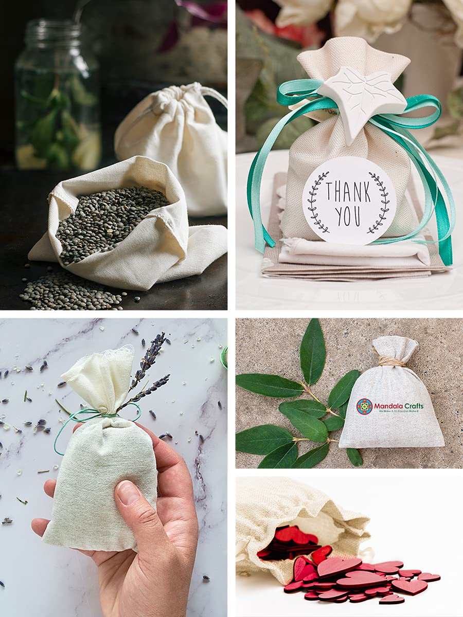 25-Pack 10x12 Inch Drawstring Muslin Bags - Natural Cotton Pouch Sachets for Gifts, Toiletries, Jewelry & Travel Essentials | Eco-Friendly Wedding Favors, Party Treats & Organizer Bags