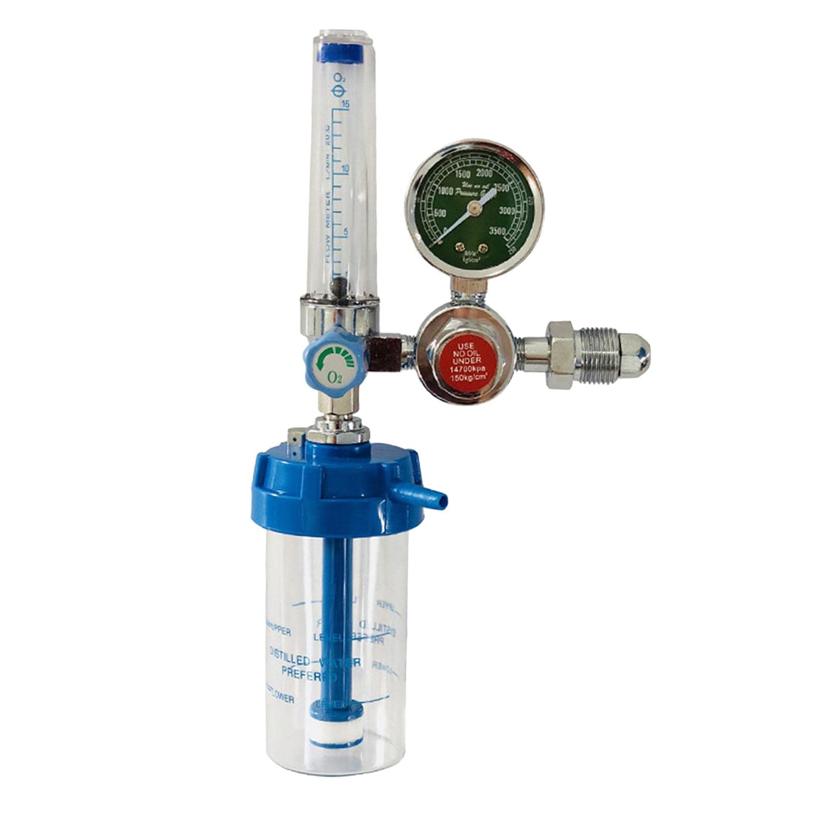CALANDIS® Buoy Type Oxygen Regulator with Flow Meter 0-10L/min - Medical Oxygen Therapy for Home Use, COPD, Asthma & Emergency Care
