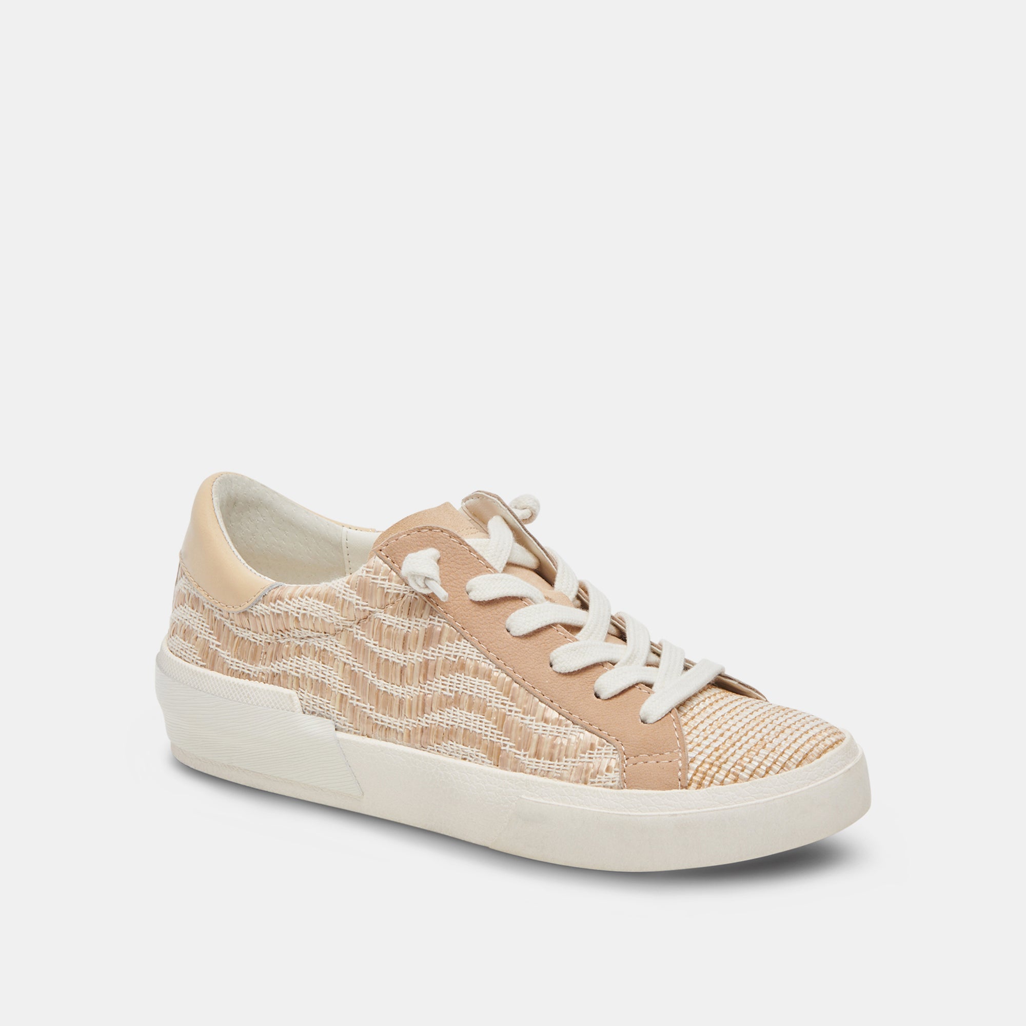 ZINA Women's Sneakers - Comfortable Wheat Color Raffia Casual Shoes for Walking, Running & Everyday Wear | Perfect for Summer Outfits, Beach Trips & Outdoor Activities