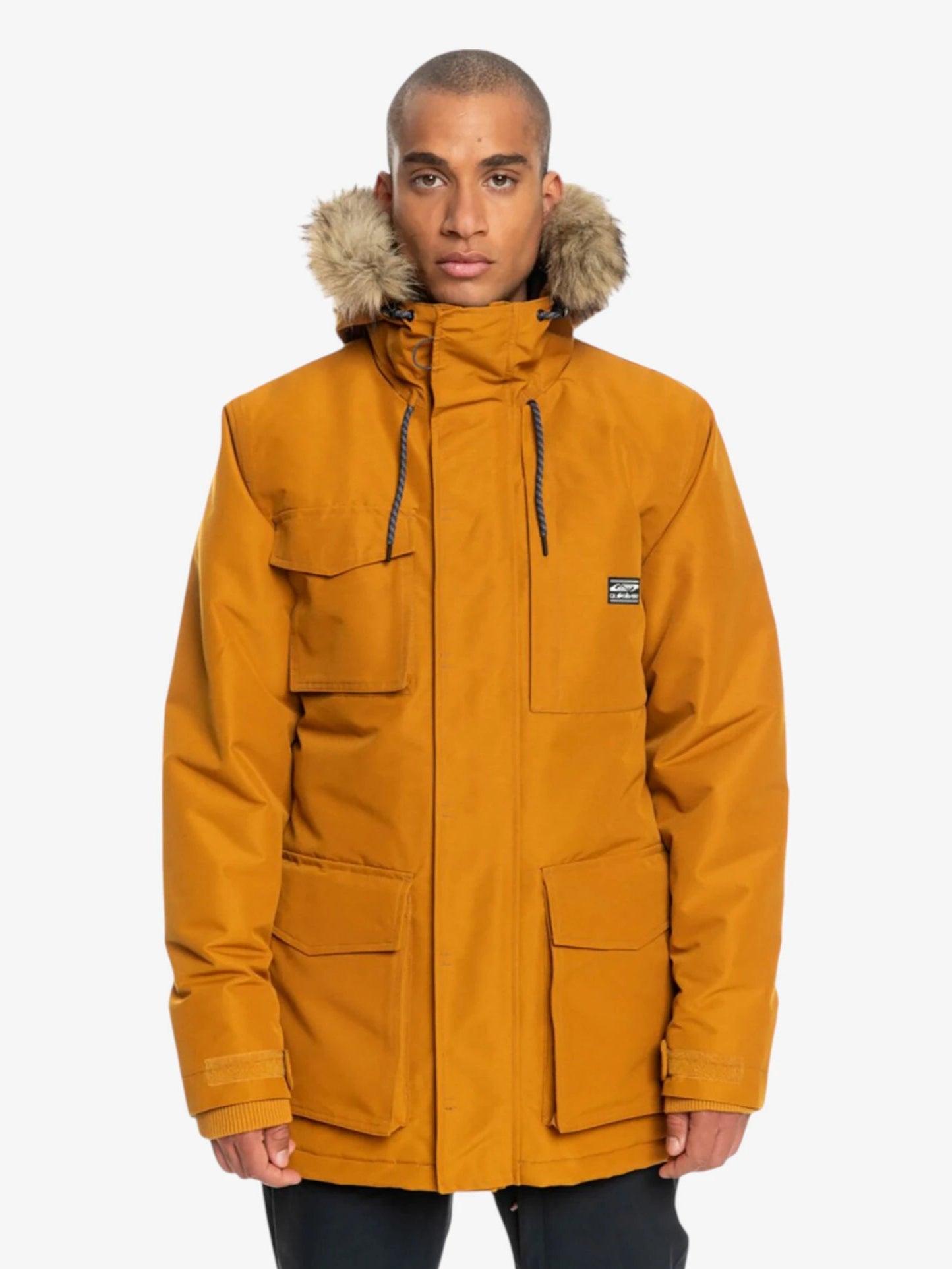 Quiksilver Ferris Brown Camper Parka Jacket - Waterproof, Windproof Outdoor Coat for Hiking, Camping & Winter Adventures