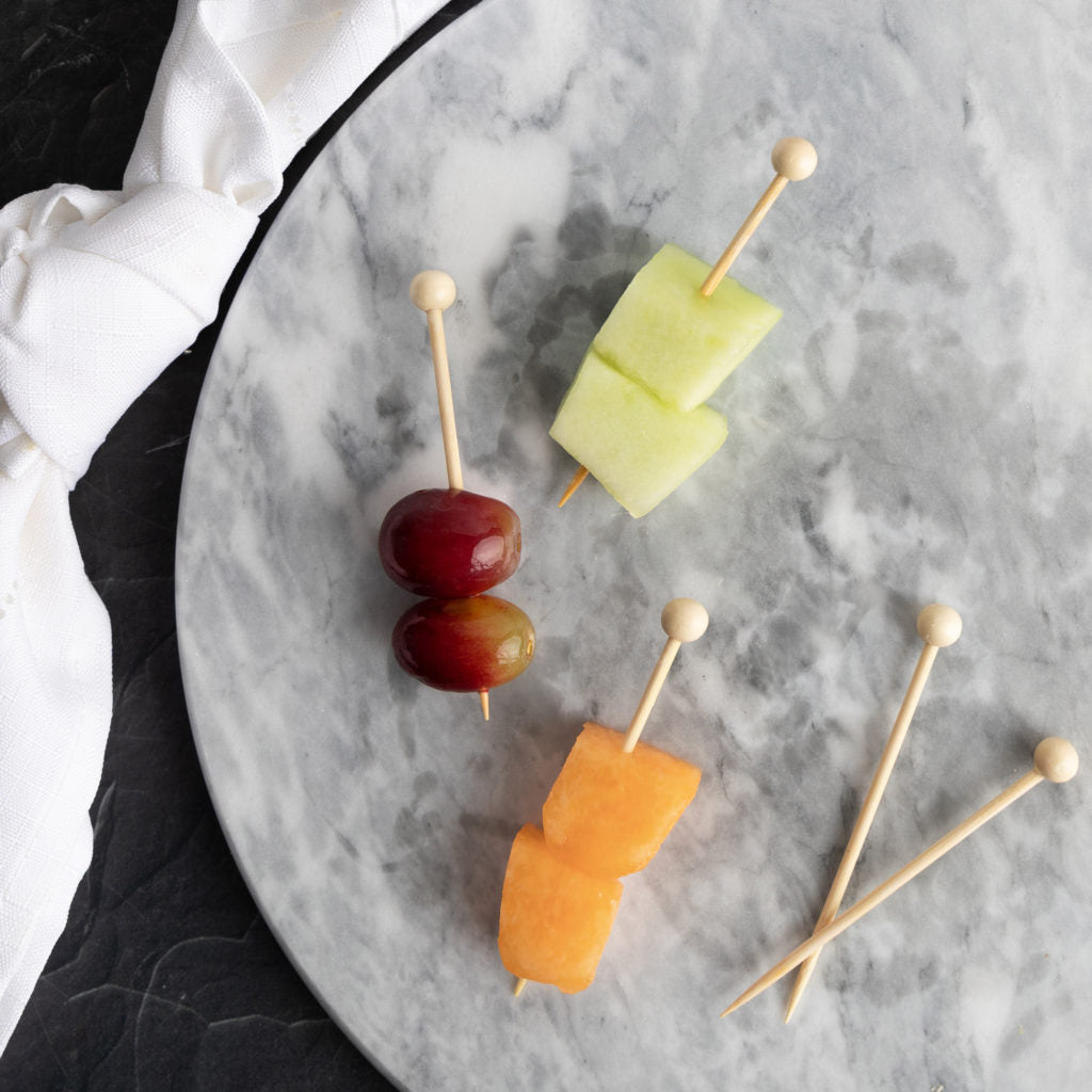 3.5 Inch Bamboo Ball Picks - 100 Count | Skewers for Fruit, Cheese, Appetizers & Party Platters | Perfect for Weddings, Catering & DIY Food Displays