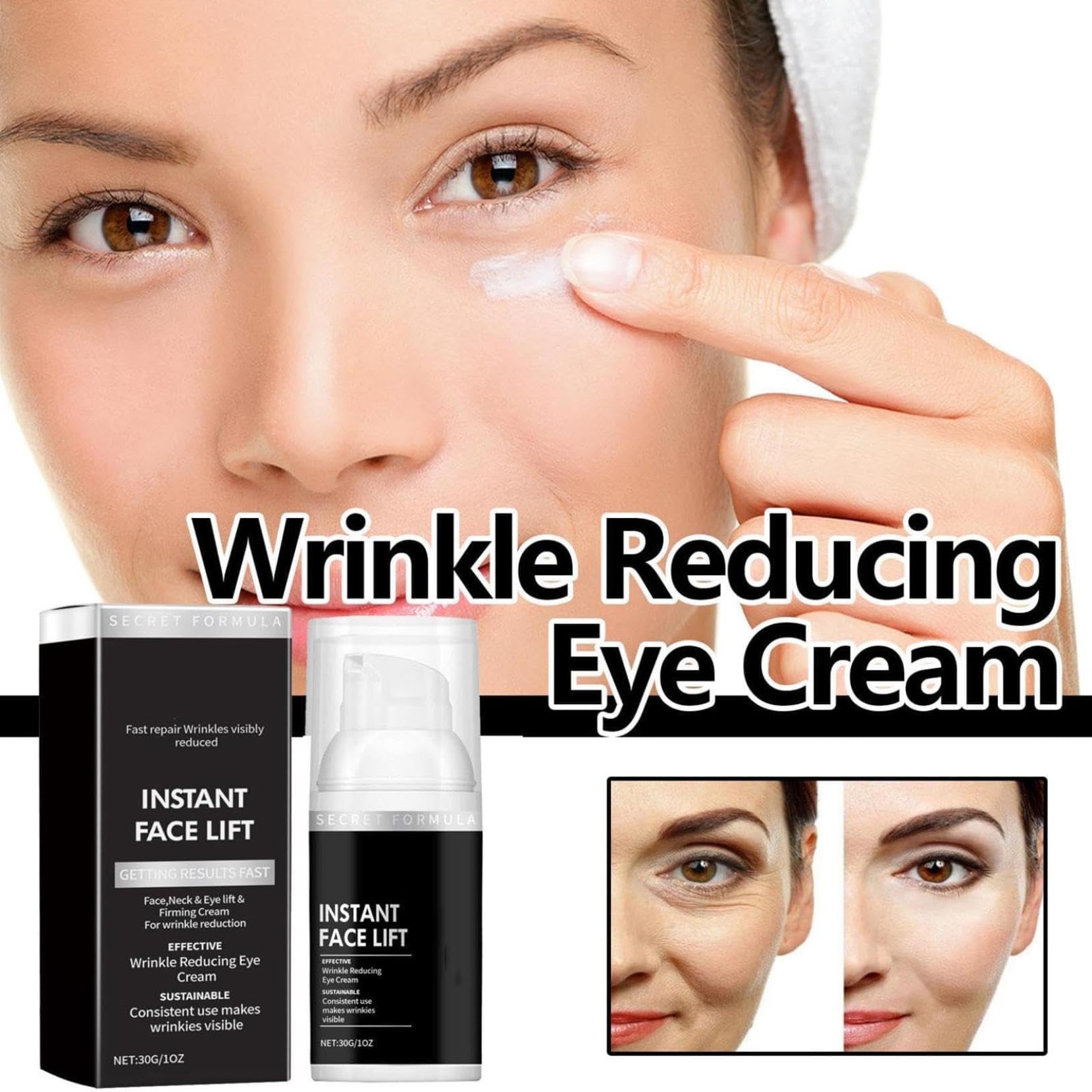 **Anti-Aging Eye Cream for Wrinkles & Dark Circles – Firming Eye Serum for Puffiness & Bags – Rejuvenating Eye Treatment for Men & Women – Instant Eye Lift & Skin Tightening – Perfect for Night Routine & Daily Use (1 Pc)**
