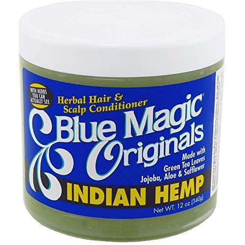 Blue Magic Indian Hemp Hair Conditioner 12 oz - Natural Hair Growth Treatment for Dry & Damaged Hair - Perfect for Daily Use & Salon Quality Results