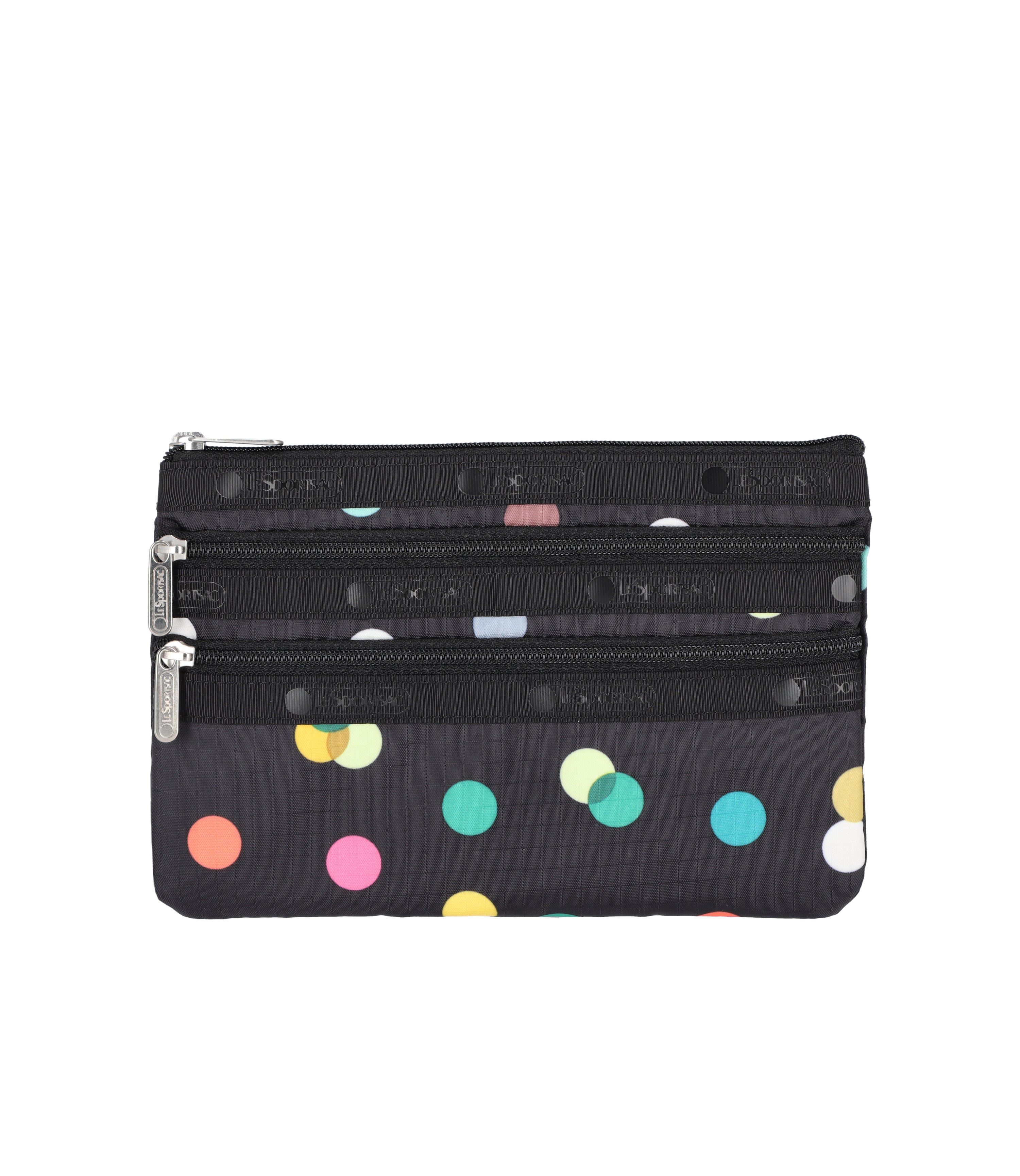 Multicolor Dots Black print