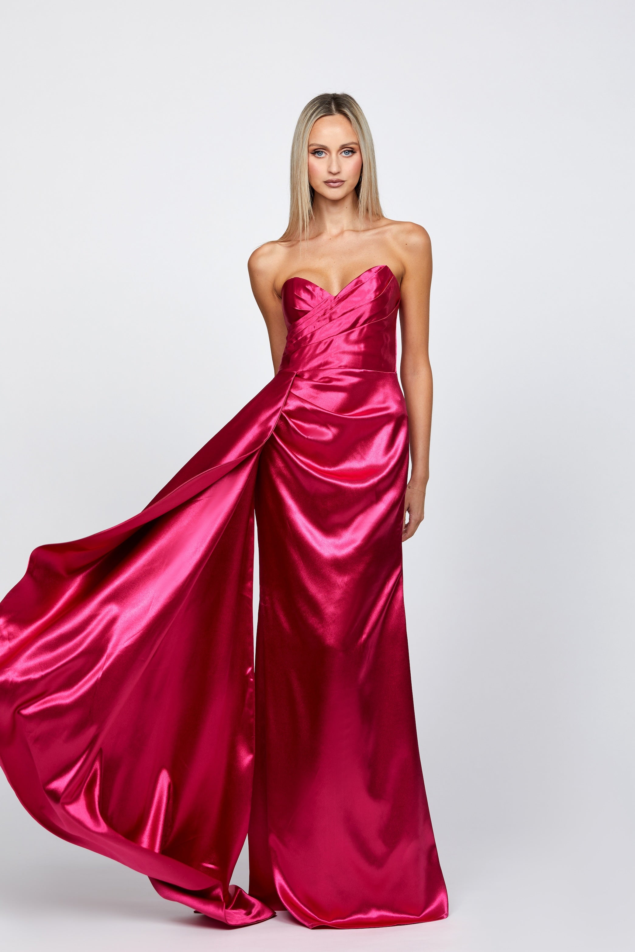 Misha Sweetheart Neckline Formal Gown with Detachable Sash - Elegant Prom, Wedding & Evening Dress for Special Occasions