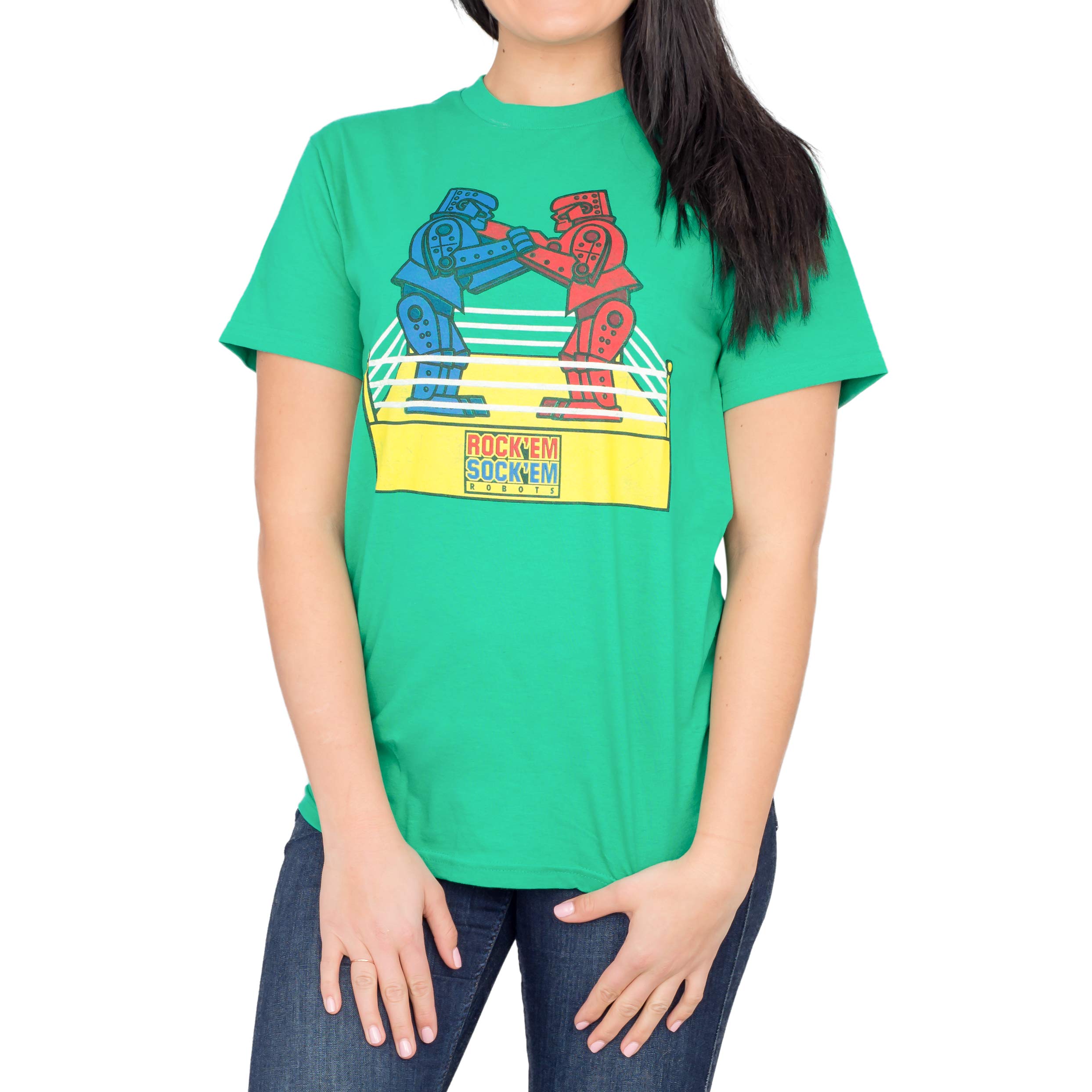 Rock 'Em Sock 'Em Robots Sheldon Adult T-Shirt - Big Bang Theory Fan Gift - Casual Graphic Tee for Men & Women - Perfect for Cosplay, Comic Con & TV Show Parties