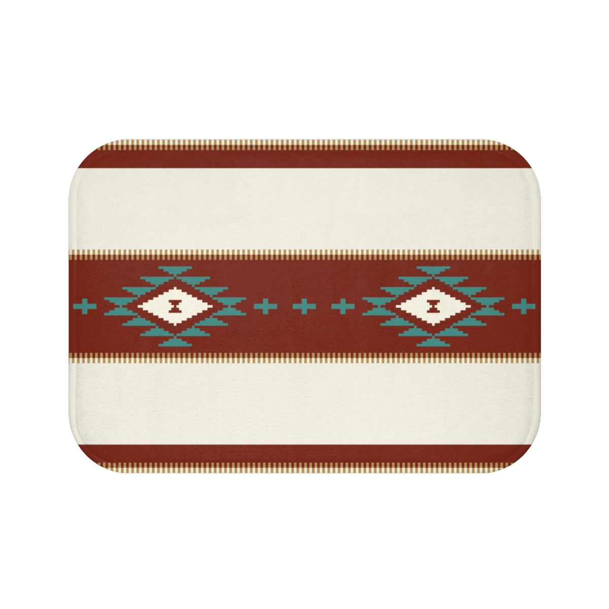 Sedona Falls Print Bath Mat - Southwestern Bathroom Decor, Non-Slip Microfiber Polyester Bath Rug for Shower, Tub & Bathroom Floor