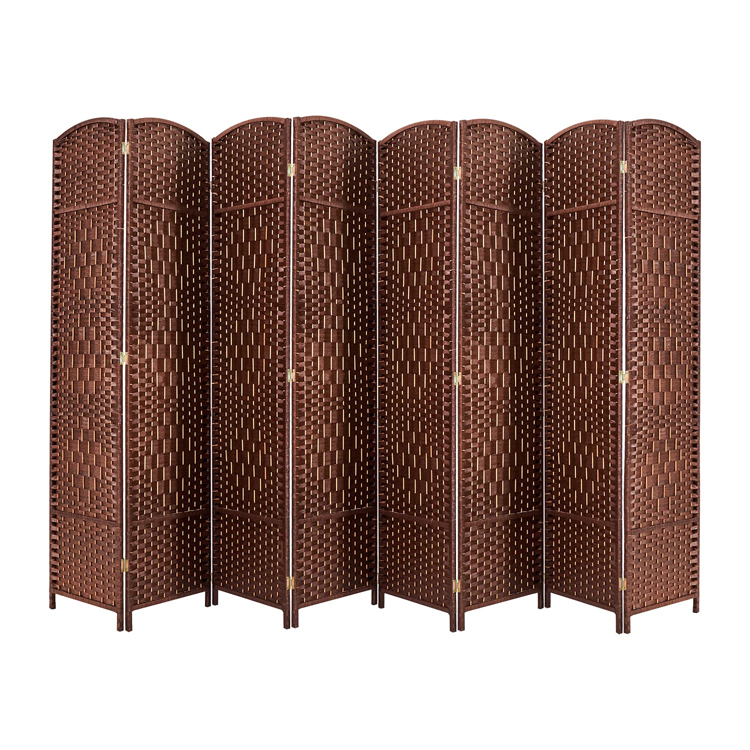 Lazyland Folding Privacy Screen - Diamond Double-Weave Freestanding Room Divider for Office, Living Room & Balcony | Portable Partition for Home & Workspace Privacy