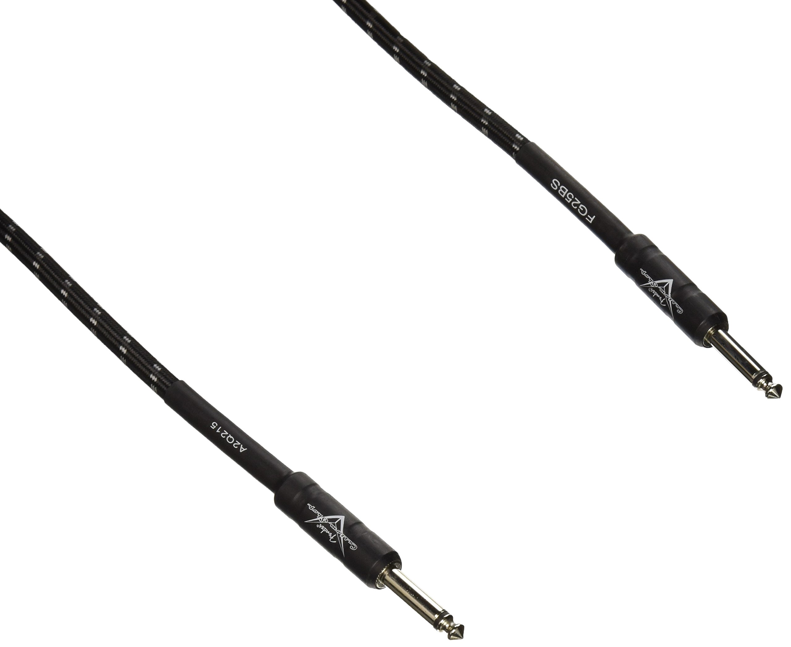 Fender Custom Shop Performance Series Instrument Cable - Straight to Straight Angle for Electric Guitar, Bass, Mandolin & Pro Audio | Studio & Live Performance Use