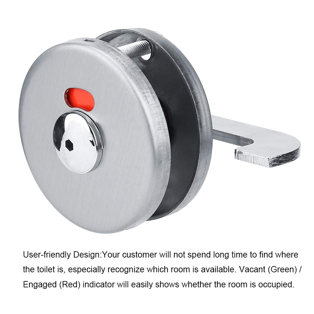 **Mumusuki Deadbolt Indicating Door Lock - Heavy Duty Bathroom, WC, Public Restroom & Toilet Partition Lock - Ideal for Privacy & Security in Commercial Spaces**