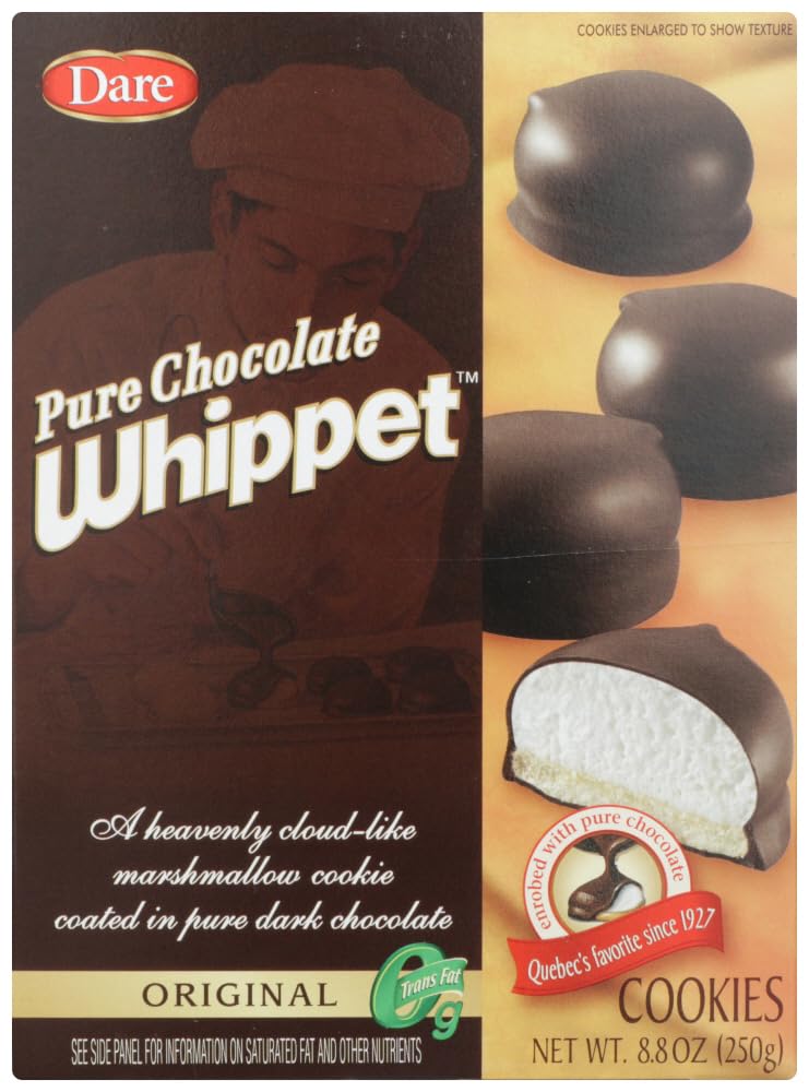 Dare Pure Chocolate Whippet Cookies Original - 8.8 oz (2 Pack) | Delicious Snack for Parties, Gifts & Tea Time