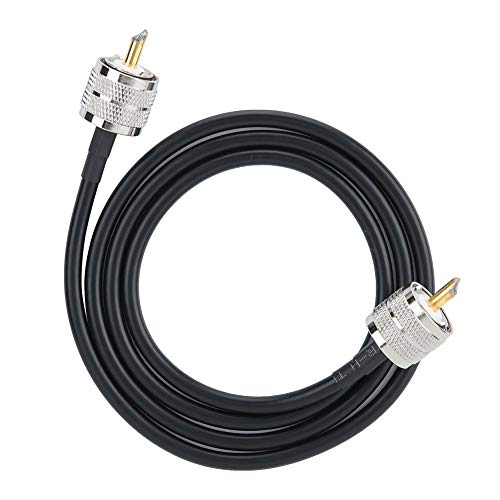 2PCS RG58 Coaxial UHF (PL259) Male to Male Antenna Cable - High Quality Copper Adapter for CB Radio, Ham Radio & 2-Way Radio Connections - Perfect for Vehicle, Home & Outdoor Communication Setups