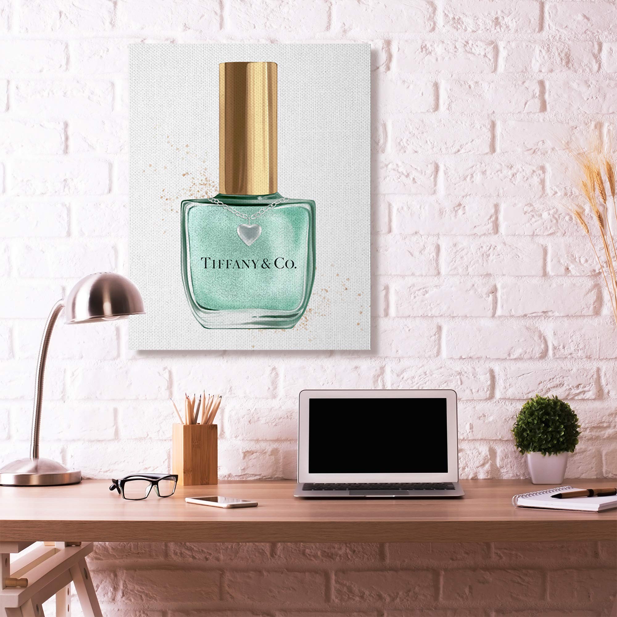 Stupell Industries Makeup Cyan Nail Polish Fashion Wall Art - 36