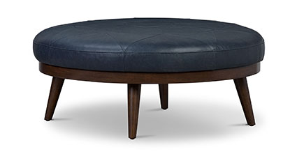 Premium Gio Leather Ottoman - Soft & Durable Footrest, Storage Bench, Living Room Decor - Perfect for Home, Office & Lounge Relaxation