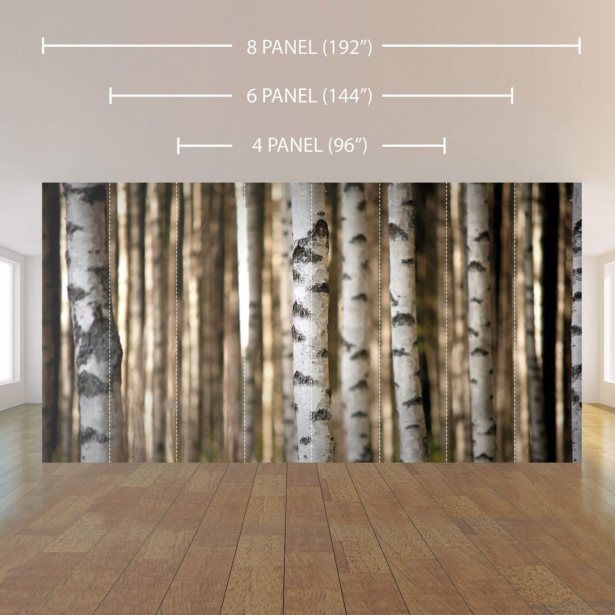 White Forest Peel and Stick Removable Wallpaper Mural 5239 - Self-Adhesive Wall Decal for Home, Office, Nursery & Bedroom Decor