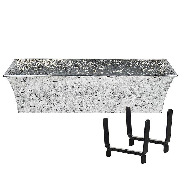 Sturdy Handrail Flower Box Bracket Kit - Heavy Duty Balcony Planter Hanger for Outdoor Railings - Perfect for Window Boxes, Porch Decor & Garden Flowers