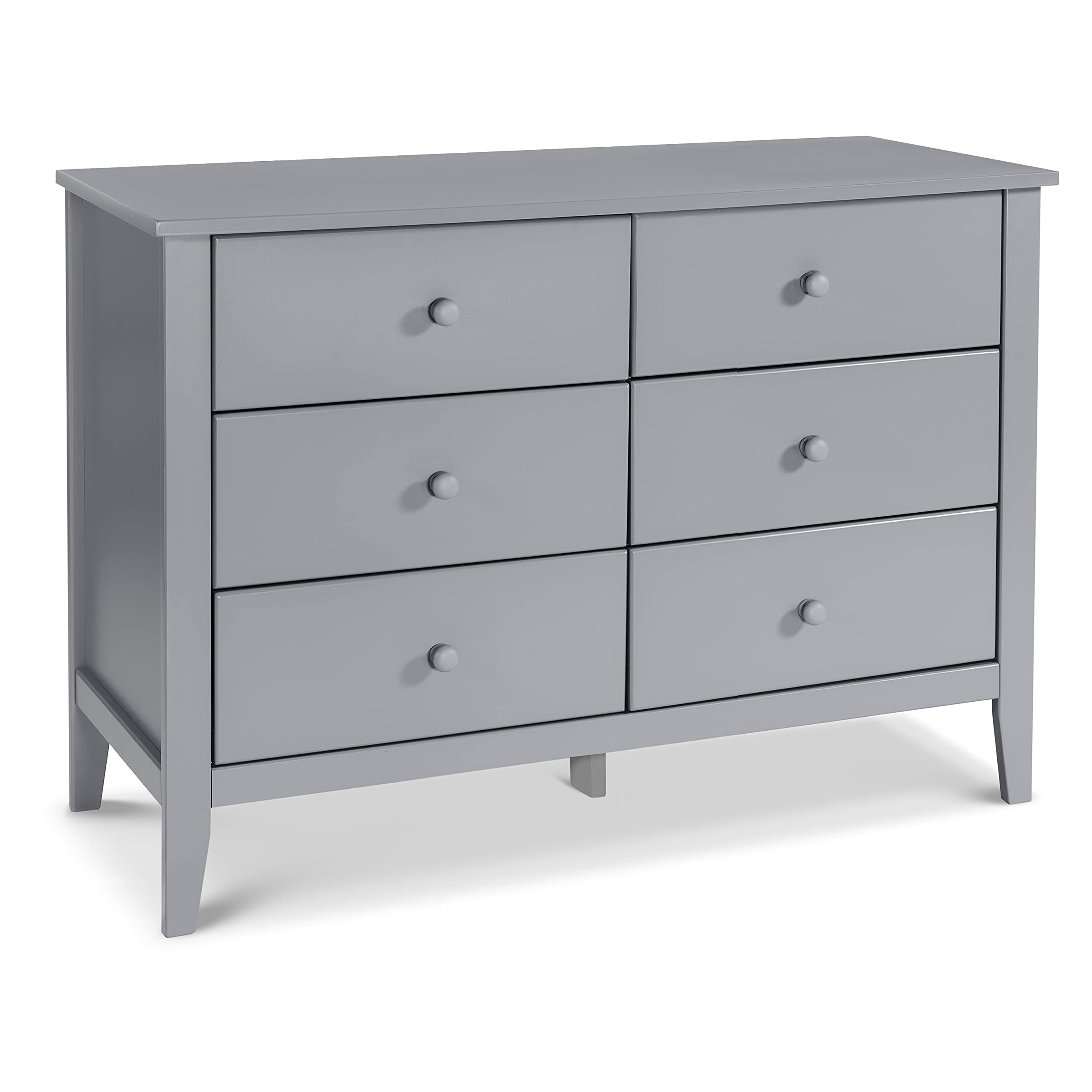 Carter's by Davinci Morgan 6-Drawer Dresser in Grey - Modern Nursery & Kids Room Storage Solution for Clothes, Toys & Essentials