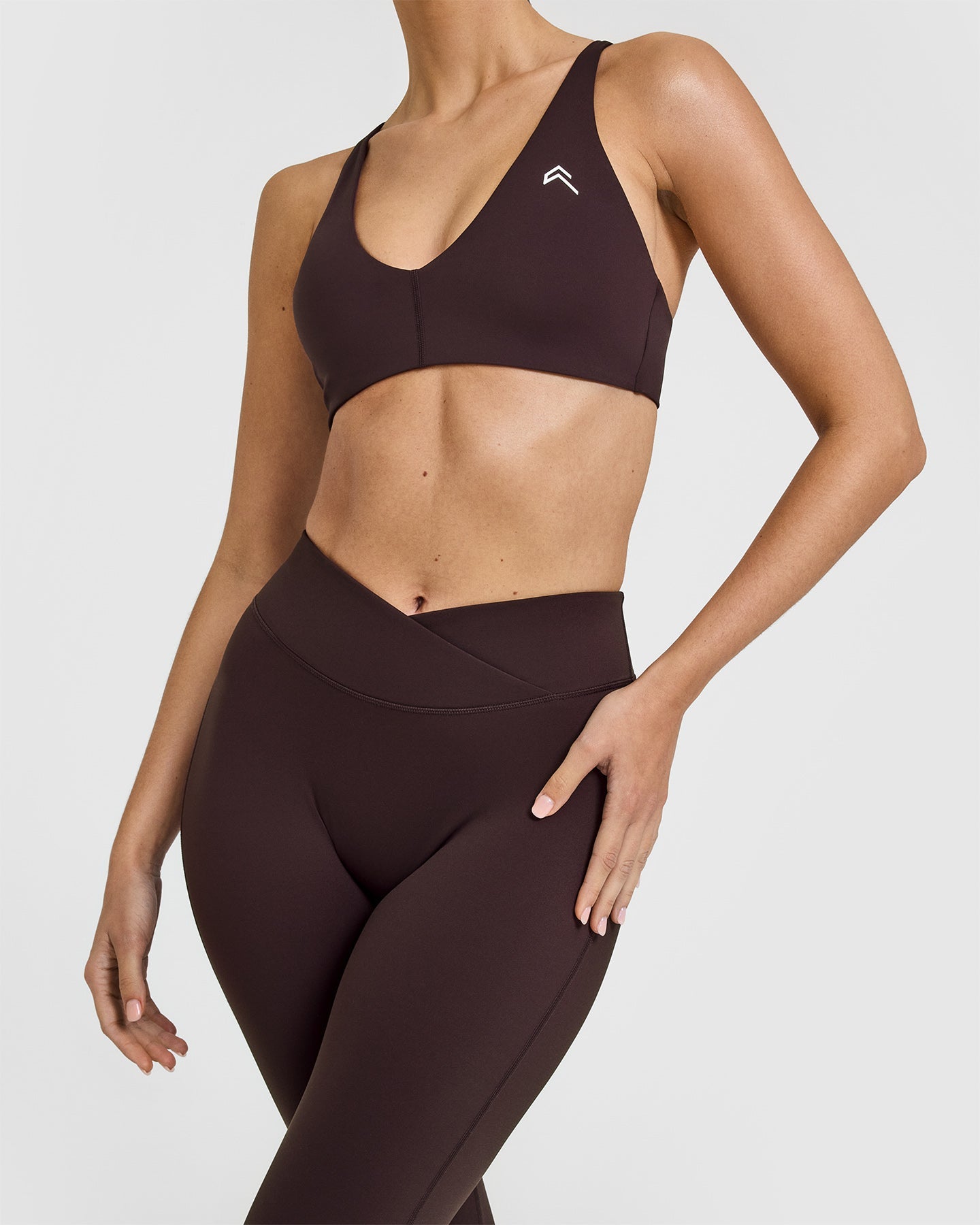 Unified Wrap Flared Bottoms | Plum Brown High Waist Yoga Pants for Women - Comfortable Workout Leggings for Yoga, Running & Lounge Wear