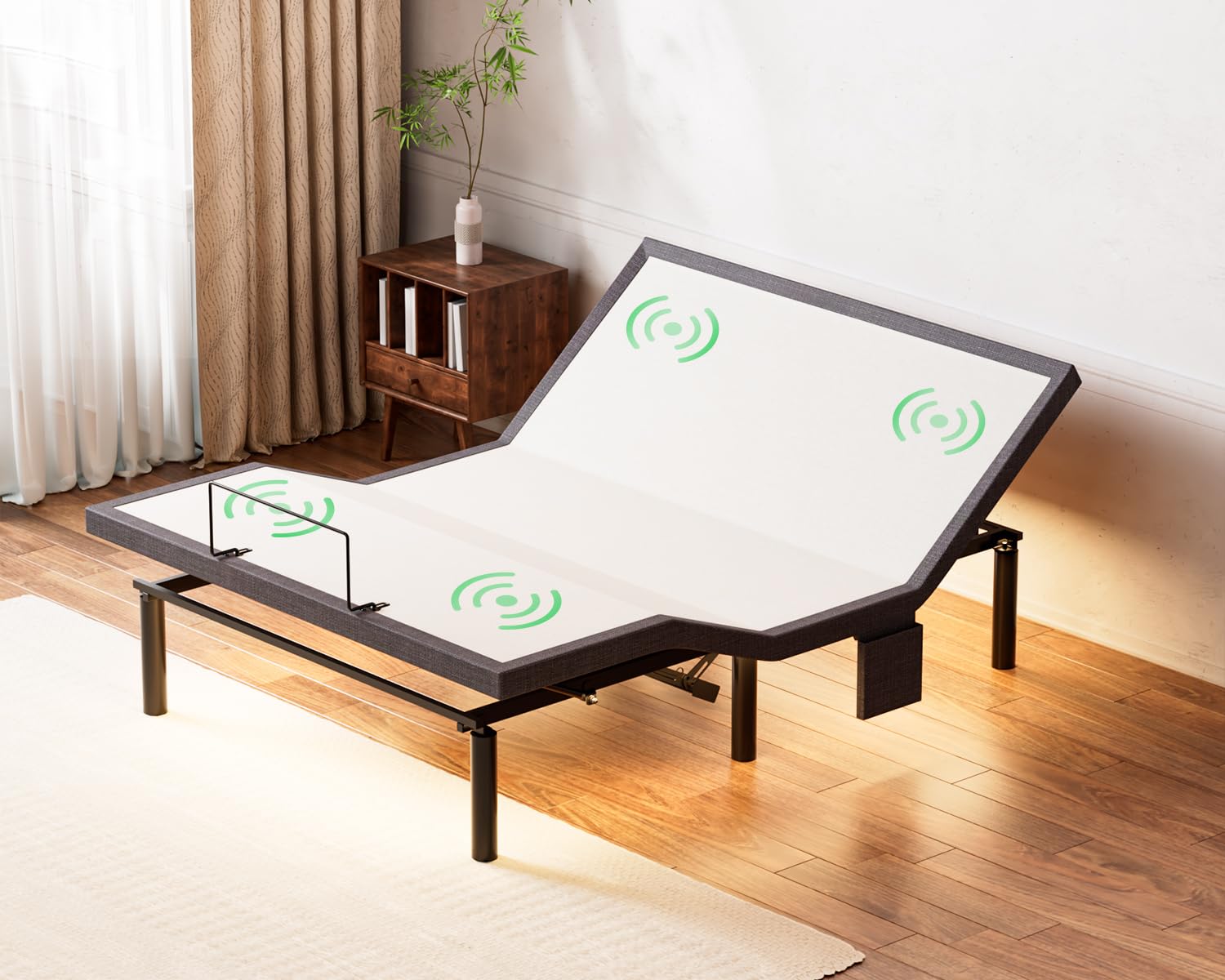 Queen Size Adjustable Bed Frame with Zero Gravity Base - Wireless Remote, Massage & USB Ports - 850 lbs Capacity for Stress Relief & Better Sleep | Perfect for Home, Bedroom & Guest Room Use
