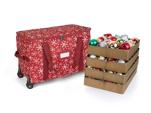 Red Snowflake Polyester