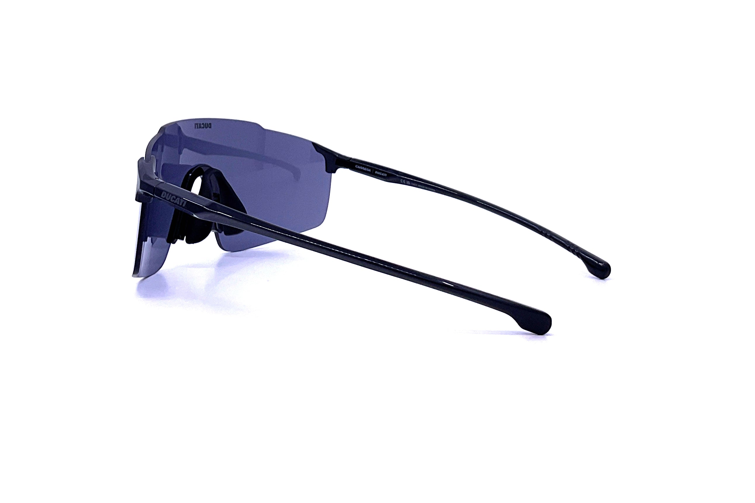 Carrera Carduc 033/S Rimless Shield Sunglasses x Ducati - Black Polarized Sports Sunglasses for Motorcycle Riding & Outdoor Activities