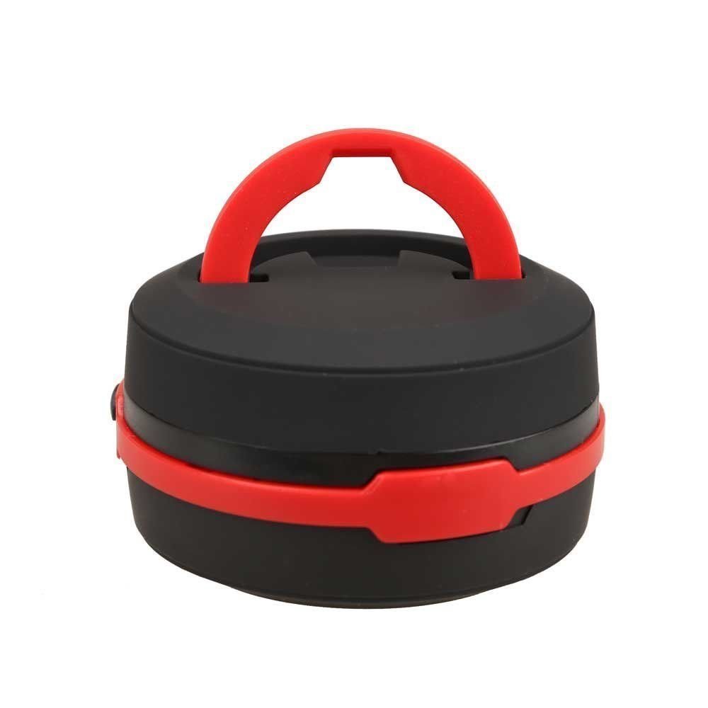 Hiibaby Solar LED Camping Lantern - Waterproof Flashlight with 900mAh Battery, Collapsible Handle & Phone Charger | Perfect for Outdoor Hiking, Emergency Power, Backpacking & Storm Preparedness (Red)