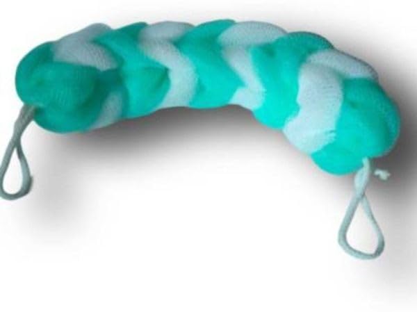 Ultra Soft Bath Loofah Sponge Pouf - Exfoliating Body Scrubber for Shower & Bath (Pack of 2, Multicolor) | Gentle Skin Exfoliator for Spa-Like Experience at Home