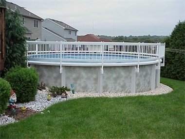 GLI Vinyl Works 24-Inch White Economy Resin Above-Ground Pool Safety Fence Kit - 2 Sections for Backyard, Inground & Family Pool Protection