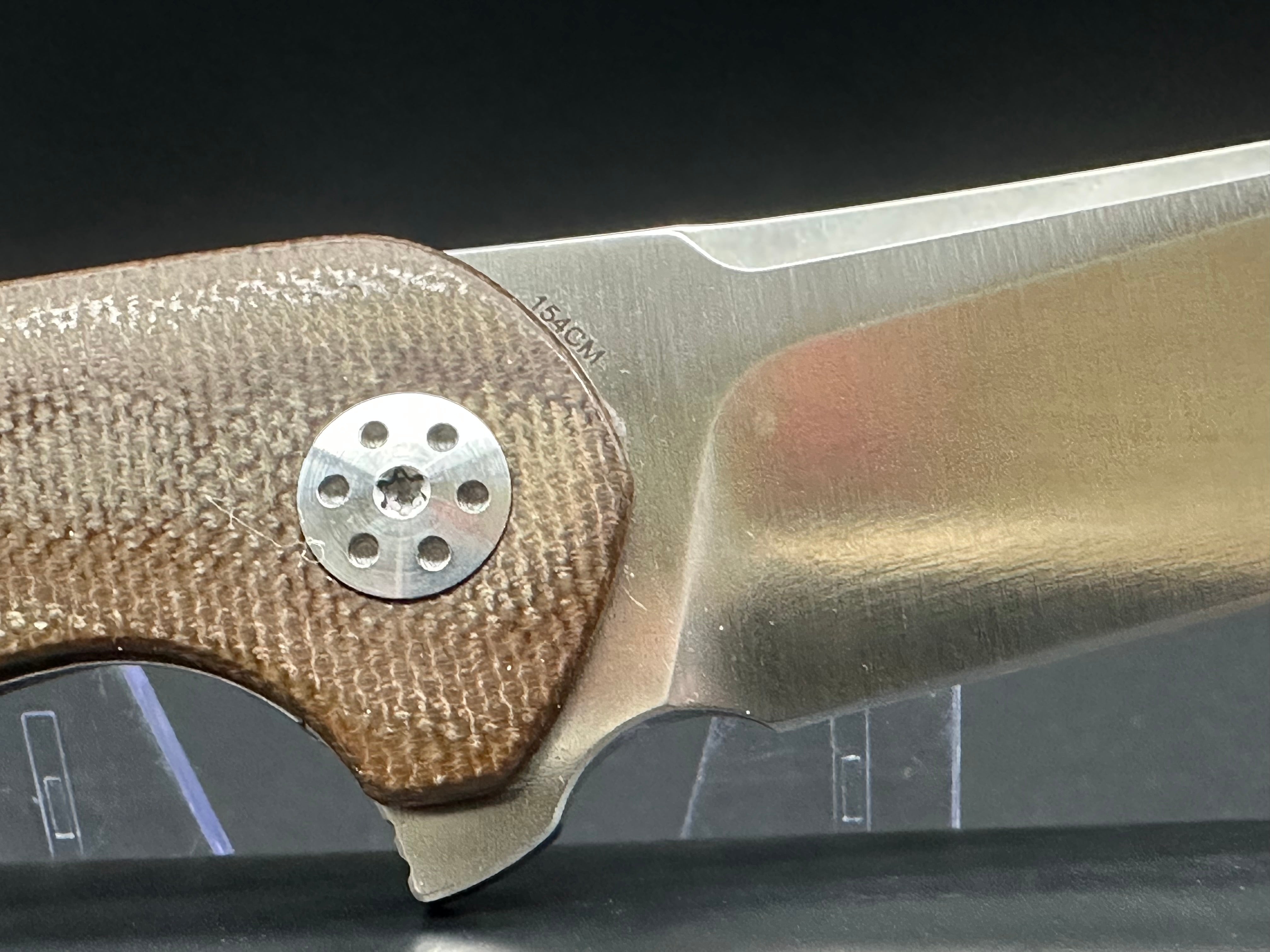 Purvis Progeny MR Folding Knife - Micarta Handle & 154CM Steel Blade - EDC, Camping, Outdoor Survival Gear