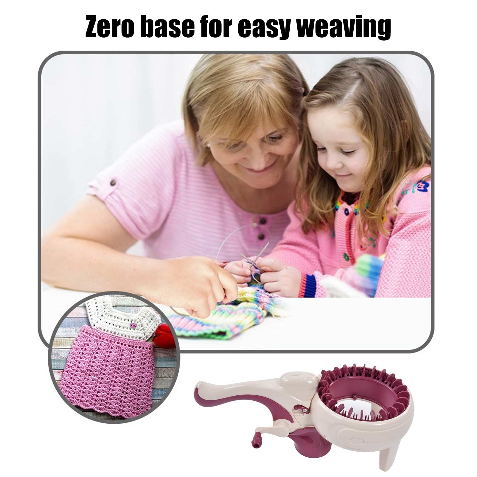 DIY Knitting Machine for Kids - Round Loom Knitting Tool for Scarf, Bag, Sweater & Hat Making - Perfect for Handcrafts, Gifts & Creative Projects