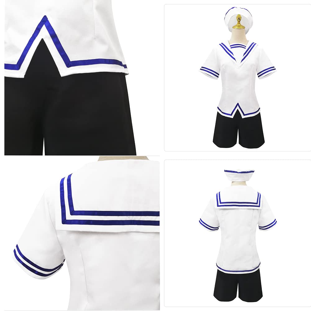 Fruits Basket Tohru Cosplay Costume Set - Anime Blue Pleated Skirt School Uniform with Socks | Perfect for Halloween, Anime Conventions & Cosplay Events