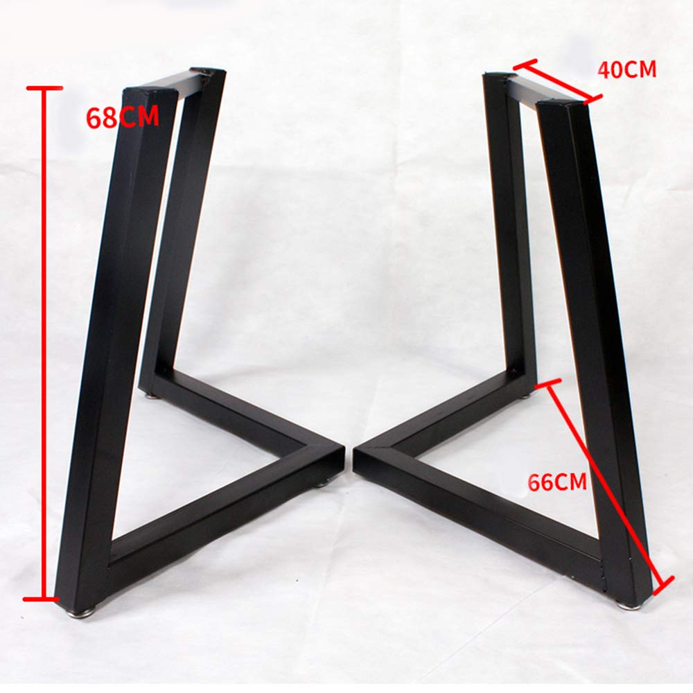 Custom Triangle Table Legs - Heavy Duty Metal Table Base for Computer Desk, Dining Table & Coffee Table - Large Plate Iron Art Bracket - Perfect for Home Office, Kitchen & Living Room Furniture