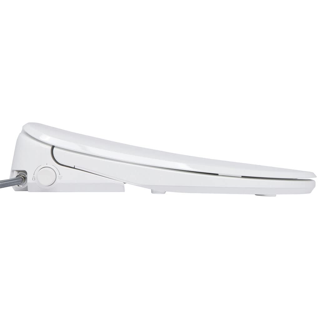 ALPHA BIDET UX Pearl Smart Bidet Toilet Seat - Elongated White | Ultra Slim Design | Instant Warm Water | Stainless Steel Nozzle | LED Night Light | Warm Air Dryer | Built-in Deodorizer | 3-Year Warranty | Perfect for Modern Bathrooms & Luxury Home Upgrades