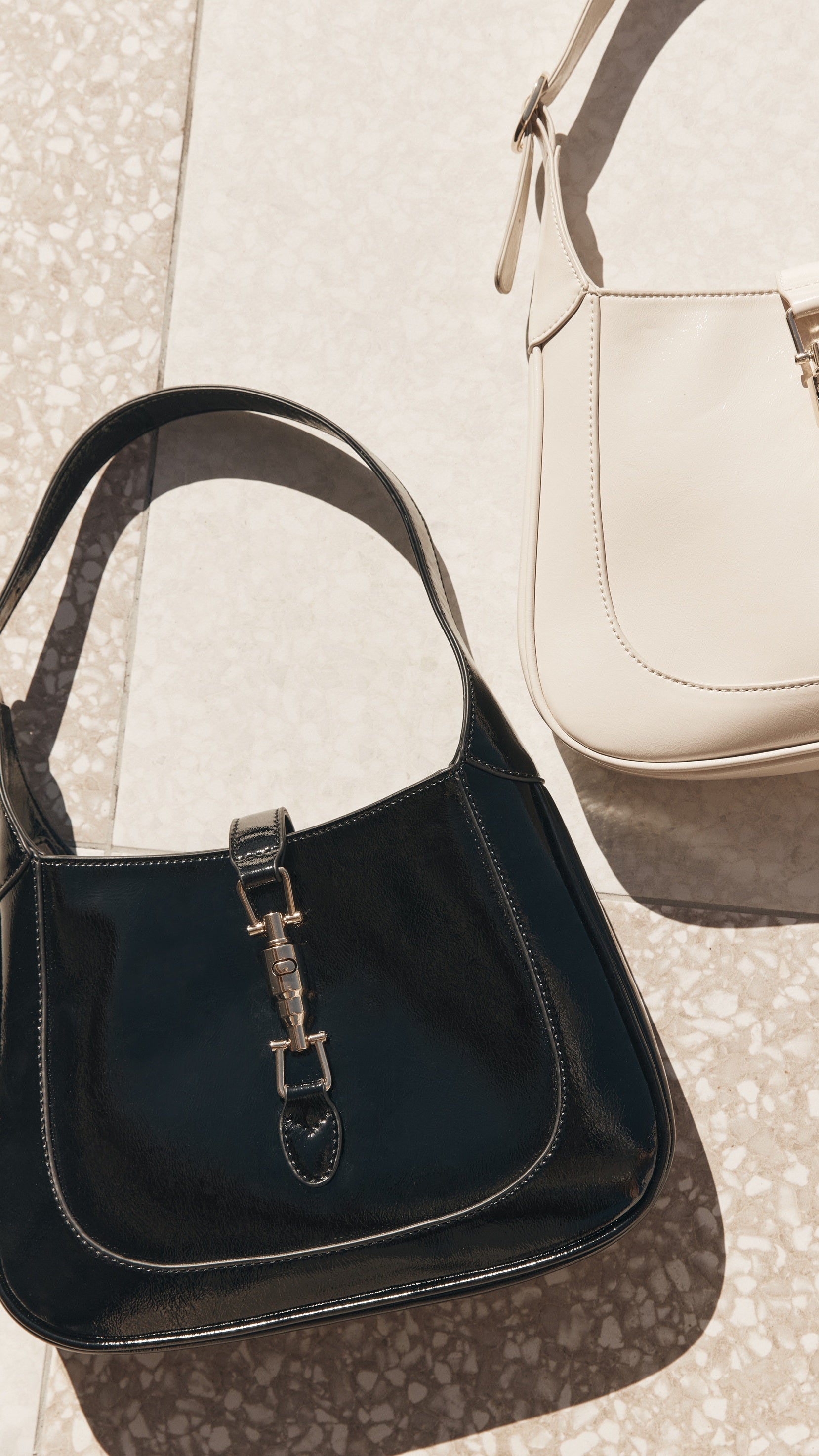 Alix Shoulder Bag for Women - Black Crinkle Patent Leather Crossbody Purse - Perfect for Work, Travel & Everyday Use