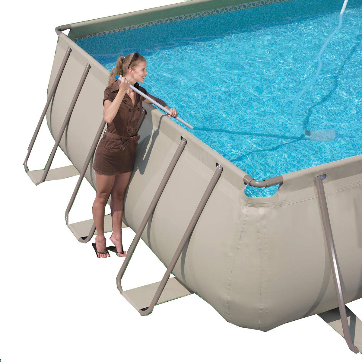 Bestway 58212 Pool Cleaner 224 cm | Heavy Duty Above Ground Pool Vacuum with Powerful Suction | Perfect for Inground & Outdoor Swimming Pools Maintenance